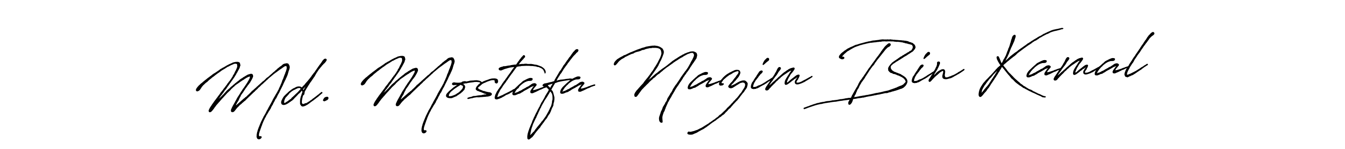 Make a beautiful signature design for name Md. Mostafa Nazim Bin Kamal. With this signature (Antro_Vectra_Bolder) style, you can create a handwritten signature for free. Md. Mostafa Nazim Bin Kamal signature style 7 images and pictures png