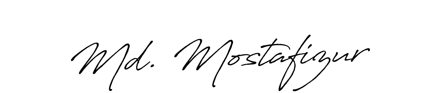 How to make Md. Mostafizur name signature. Use Antro_Vectra_Bolder style for creating short signs online. This is the latest handwritten sign. Md. Mostafizur signature style 7 images and pictures png