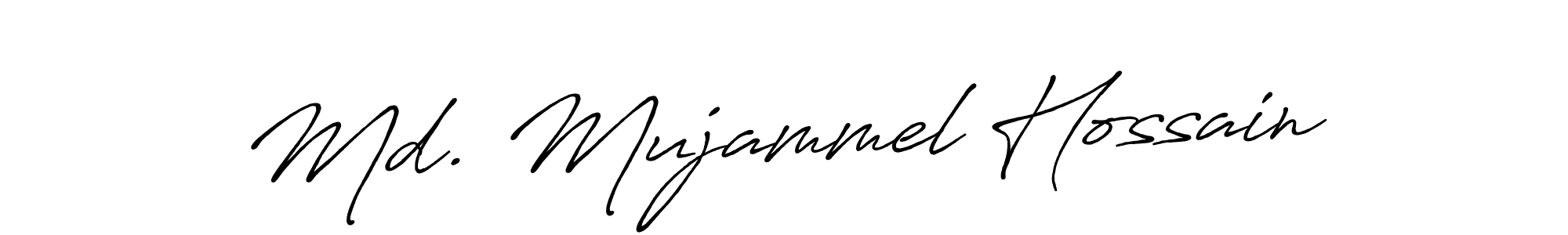 Use a signature maker to create a handwritten signature online. With this signature software, you can design (Antro_Vectra_Bolder) your own signature for name Md. Mujammel Hossain. Md. Mujammel Hossain signature style 7 images and pictures png