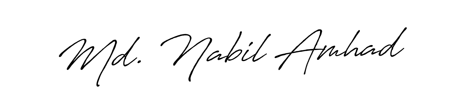 Create a beautiful signature design for name Md. Nabil Amhad. With this signature (Antro_Vectra_Bolder) fonts, you can make a handwritten signature for free. Md. Nabil Amhad signature style 7 images and pictures png