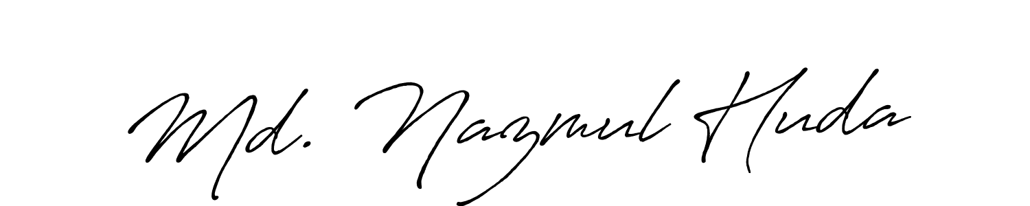 Create a beautiful signature design for name Md. Nazmul Huda. With this signature (Antro_Vectra_Bolder) fonts, you can make a handwritten signature for free. Md. Nazmul Huda signature style 7 images and pictures png