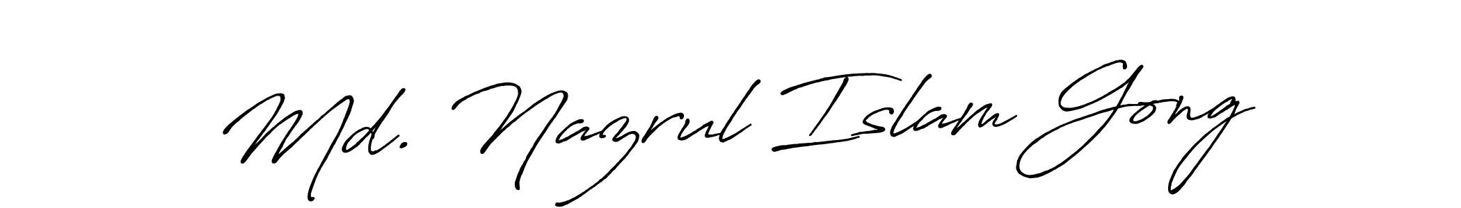 Use a signature maker to create a handwritten signature online. With this signature software, you can design (Antro_Vectra_Bolder) your own signature for name Md. Nazrul Islam Gong. Md. Nazrul Islam Gong signature style 7 images and pictures png