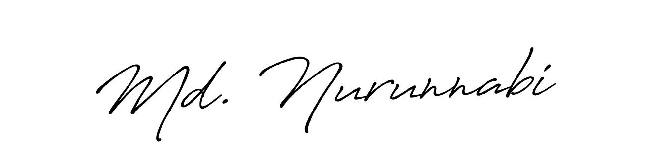 It looks lik you need a new signature style for name Md. Nurunnabi. Design unique handwritten (Antro_Vectra_Bolder) signature with our free signature maker in just a few clicks. Md. Nurunnabi signature style 7 images and pictures png