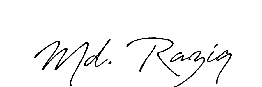 Also You can easily find your signature by using the search form. We will create Md. Raziq name handwritten signature images for you free of cost using Antro_Vectra_Bolder sign style. Md. Raziq signature style 7 images and pictures png