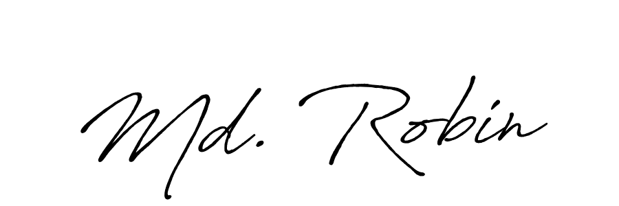 Design your own signature with our free online signature maker. With this signature software, you can create a handwritten (Antro_Vectra_Bolder) signature for name Md. Robin. Md. Robin signature style 7 images and pictures png