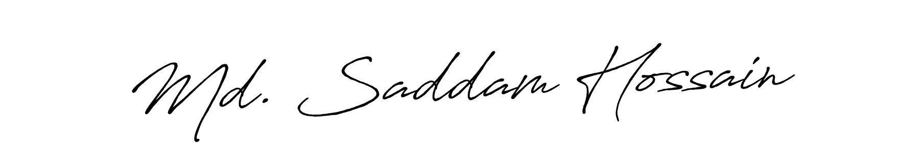 Use a signature maker to create a handwritten signature online. With this signature software, you can design (Antro_Vectra_Bolder) your own signature for name Md. Saddam Hossain. Md. Saddam Hossain signature style 7 images and pictures png