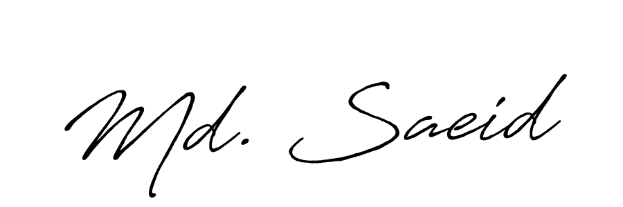 Make a beautiful signature design for name Md. Saeid. With this signature (Antro_Vectra_Bolder) style, you can create a handwritten signature for free. Md. Saeid signature style 7 images and pictures png