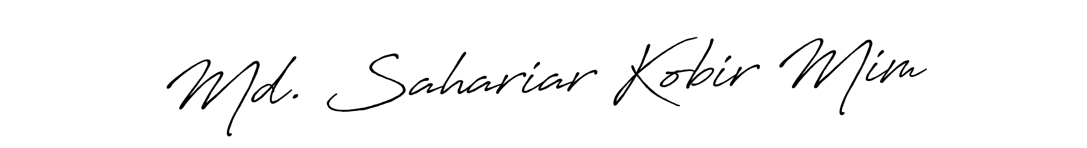 The best way (Antro_Vectra_Bolder) to make a short signature is to pick only two or three words in your name. The name Md. Sahariar Kobir Mim include a total of six letters. For converting this name. Md. Sahariar Kobir Mim signature style 7 images and pictures png