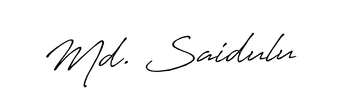 Md. Saidulu stylish signature style. Best Handwritten Sign (Antro_Vectra_Bolder) for my name. Handwritten Signature Collection Ideas for my name Md. Saidulu. Md. Saidulu signature style 7 images and pictures png