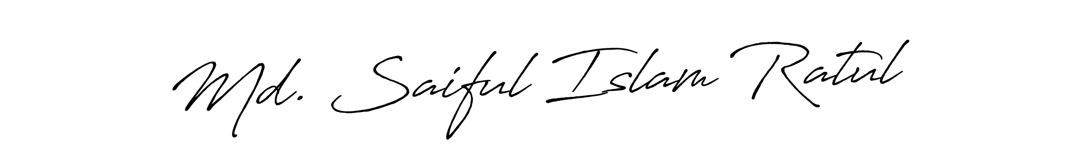 You should practise on your own different ways (Antro_Vectra_Bolder) to write your name (Md. Saiful Islam Ratul) in signature. don't let someone else do it for you. Md. Saiful Islam Ratul signature style 7 images and pictures png