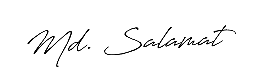 How to make Md. Salamat signature? Antro_Vectra_Bolder is a professional autograph style. Create handwritten signature for Md. Salamat name. Md. Salamat signature style 7 images and pictures png