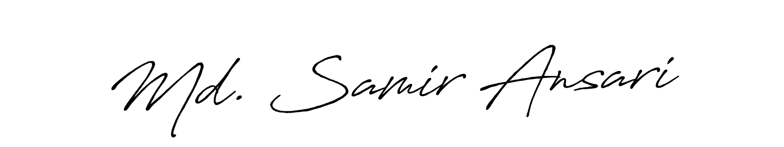 The best way (Antro_Vectra_Bolder) to make a short signature is to pick only two or three words in your name. The name Md. Samir Ansari include a total of six letters. For converting this name. Md. Samir Ansari signature style 7 images and pictures png