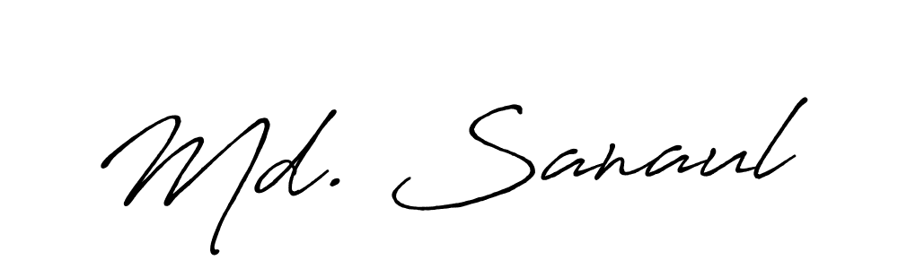 How to make Md. Sanaul name signature. Use Antro_Vectra_Bolder style for creating short signs online. This is the latest handwritten sign. Md. Sanaul signature style 7 images and pictures png