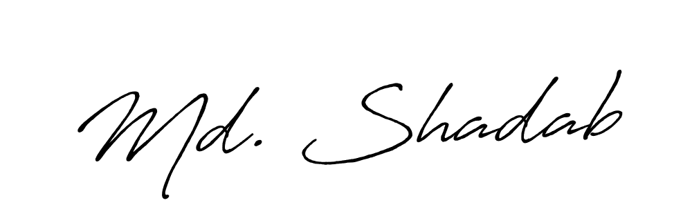 Use a signature maker to create a handwritten signature online. With this signature software, you can design (Antro_Vectra_Bolder) your own signature for name Md. Shadab. Md. Shadab signature style 7 images and pictures png
