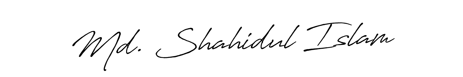 How to make Md. Shahidul Islam name signature. Use Antro_Vectra_Bolder style for creating short signs online. This is the latest handwritten sign. Md. Shahidul Islam signature style 7 images and pictures png