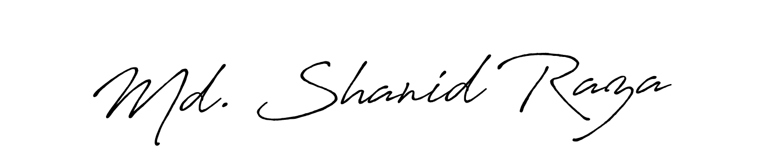 Create a beautiful signature design for name Md. Shanid Raza. With this signature (Antro_Vectra_Bolder) fonts, you can make a handwritten signature for free. Md. Shanid Raza signature style 7 images and pictures png