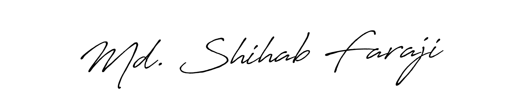 The best way (Antro_Vectra_Bolder) to make a short signature is to pick only two or three words in your name. The name Md. Shihab Faraji include a total of six letters. For converting this name. Md. Shihab Faraji signature style 7 images and pictures png