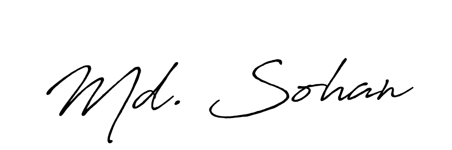 Also we have Md. Sohan name is the best signature style. Create professional handwritten signature collection using Antro_Vectra_Bolder autograph style. Md. Sohan signature style 7 images and pictures png