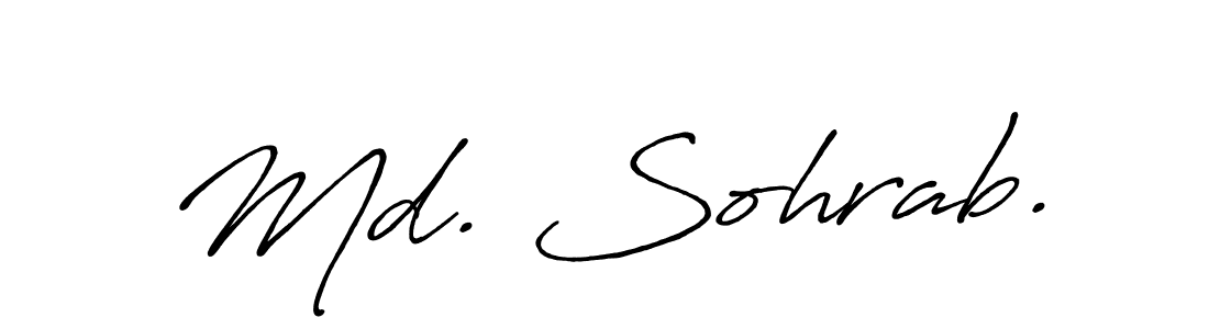 Design your own signature with our free online signature maker. With this signature software, you can create a handwritten (Antro_Vectra_Bolder) signature for name Md. Sohrab.. Md. Sohrab. signature style 7 images and pictures png
