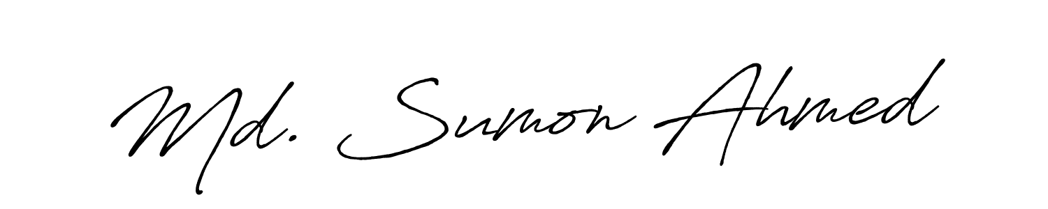 The best way (Antro_Vectra_Bolder) to make a short signature is to pick only two or three words in your name. The name Md. Sumon Ahmed include a total of six letters. For converting this name. Md. Sumon Ahmed signature style 7 images and pictures png