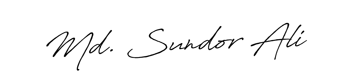 How to make Md. Sundor Ali name signature. Use Antro_Vectra_Bolder style for creating short signs online. This is the latest handwritten sign. Md. Sundor Ali signature style 7 images and pictures png