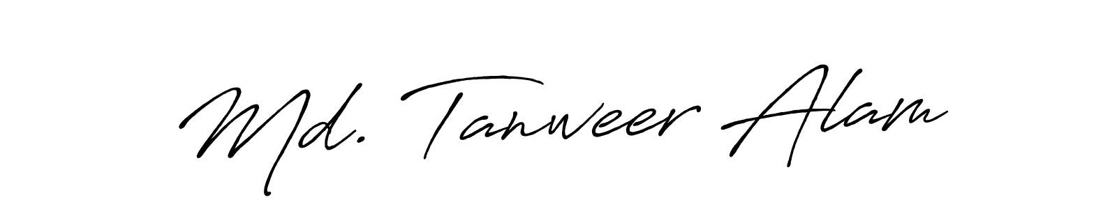 Create a beautiful signature design for name Md. Tanweer Alam. With this signature (Antro_Vectra_Bolder) fonts, you can make a handwritten signature for free. Md. Tanweer Alam signature style 7 images and pictures png