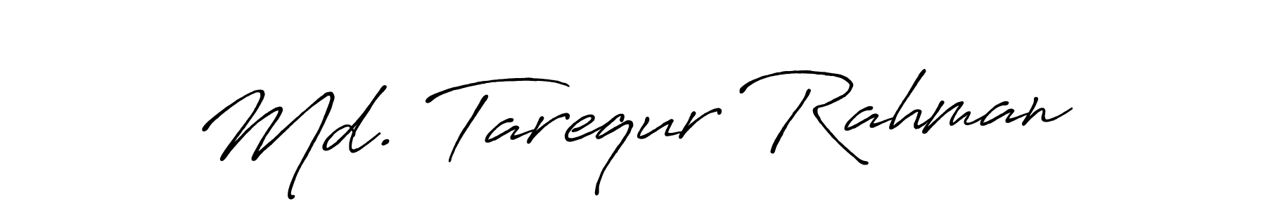 How to make Md. Tarequr Rahman name signature. Use Antro_Vectra_Bolder style for creating short signs online. This is the latest handwritten sign. Md. Tarequr Rahman signature style 7 images and pictures png