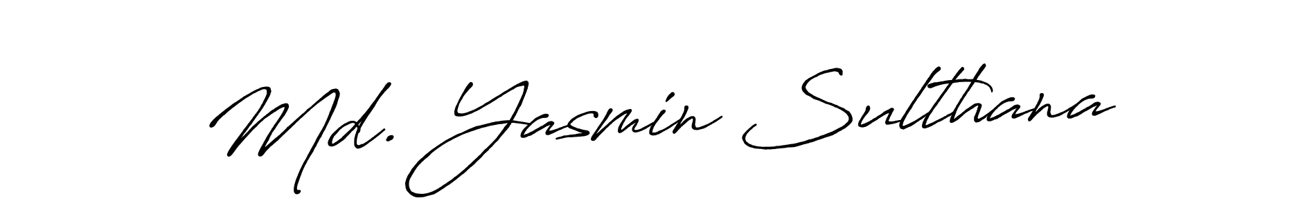 Make a beautiful signature design for name Md. Yasmin Sulthana. With this signature (Antro_Vectra_Bolder) style, you can create a handwritten signature for free. Md. Yasmin Sulthana signature style 7 images and pictures png