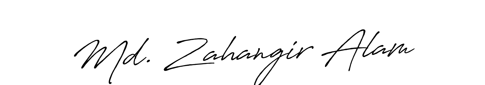 Create a beautiful signature design for name Md. Zahangir Alam. With this signature (Antro_Vectra_Bolder) fonts, you can make a handwritten signature for free. Md. Zahangir Alam signature style 7 images and pictures png