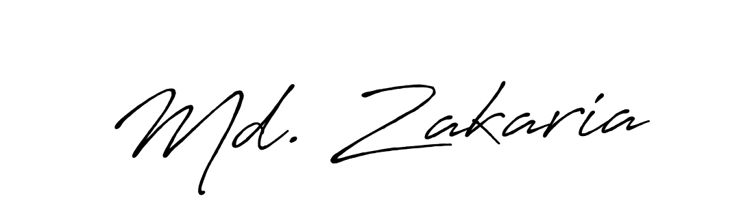 Use a signature maker to create a handwritten signature online. With this signature software, you can design (Antro_Vectra_Bolder) your own signature for name Md. Zakaria. Md. Zakaria signature style 7 images and pictures png