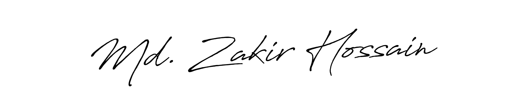 Use a signature maker to create a handwritten signature online. With this signature software, you can design (Antro_Vectra_Bolder) your own signature for name Md. Zakir Hossain. Md. Zakir Hossain signature style 7 images and pictures png