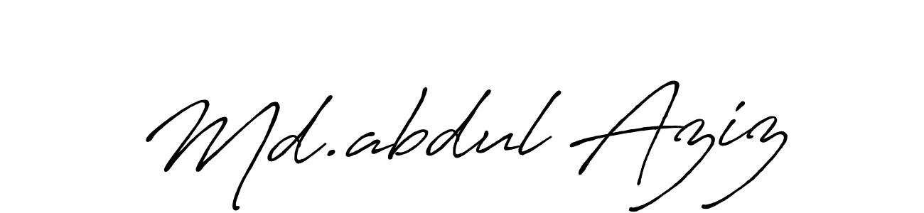 The best way (Antro_Vectra_Bolder) to make a short signature is to pick only two or three words in your name. The name Md.abdul Aziz include a total of six letters. For converting this name. Md.abdul Aziz signature style 7 images and pictures png