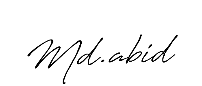 Antro_Vectra_Bolder is a professional signature style that is perfect for those who want to add a touch of class to their signature. It is also a great choice for those who want to make their signature more unique. Get Md.abid name to fancy signature for free. Md.abid signature style 7 images and pictures png