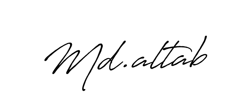 Design your own signature with our free online signature maker. With this signature software, you can create a handwritten (Antro_Vectra_Bolder) signature for name Md.altab. Md.altab signature style 7 images and pictures png