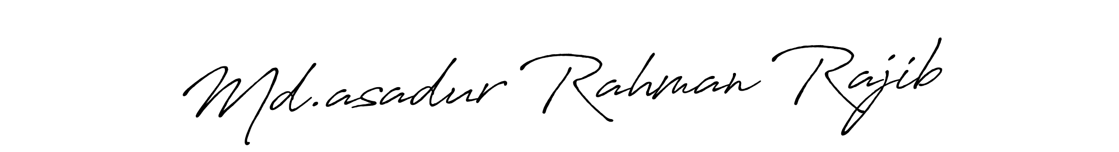 Use a signature maker to create a handwritten signature online. With this signature software, you can design (Antro_Vectra_Bolder) your own signature for name Md.asadur Rahman Rajib. Md.asadur Rahman Rajib signature style 7 images and pictures png