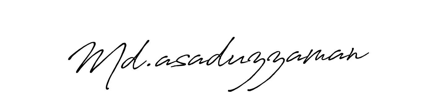 Create a beautiful signature design for name Md.asaduzzaman. With this signature (Antro_Vectra_Bolder) fonts, you can make a handwritten signature for free. Md.asaduzzaman signature style 7 images and pictures png