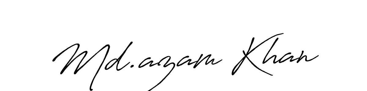 Use a signature maker to create a handwritten signature online. With this signature software, you can design (Antro_Vectra_Bolder) your own signature for name Md.azam Khan. Md.azam Khan signature style 7 images and pictures png