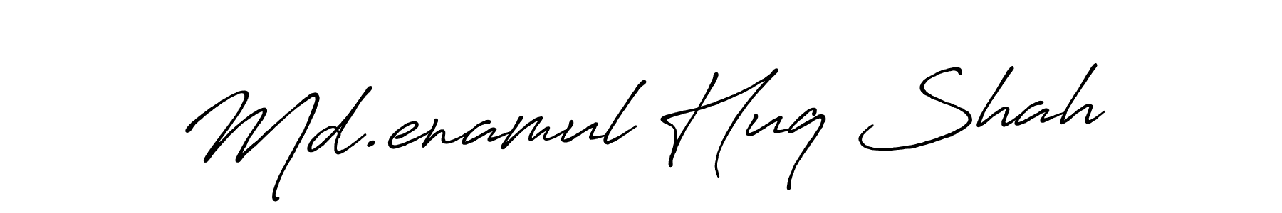 Create a beautiful signature design for name Md.enamul Huq Shah. With this signature (Antro_Vectra_Bolder) fonts, you can make a handwritten signature for free. Md.enamul Huq Shah signature style 7 images and pictures png