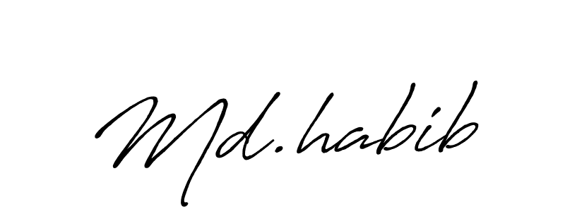 Also we have Md.habib name is the best signature style. Create professional handwritten signature collection using Antro_Vectra_Bolder autograph style. Md.habib signature style 7 images and pictures png