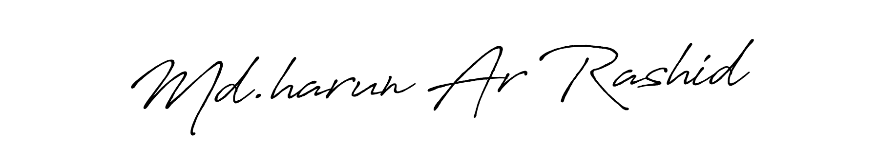Antro_Vectra_Bolder is a professional signature style that is perfect for those who want to add a touch of class to their signature. It is also a great choice for those who want to make their signature more unique. Get Md.harun Ar Rashid name to fancy signature for free. Md.harun Ar Rashid signature style 7 images and pictures png
