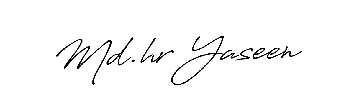 Use a signature maker to create a handwritten signature online. With this signature software, you can design (Antro_Vectra_Bolder) your own signature for name Md.hr Yaseen. Md.hr Yaseen signature style 7 images and pictures png