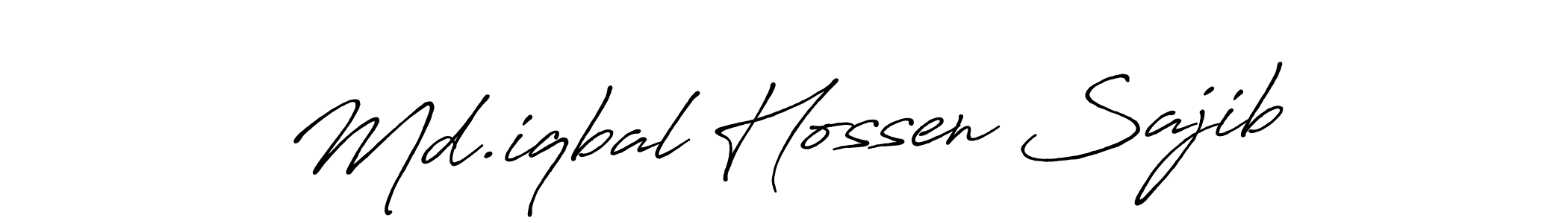It looks lik you need a new signature style for name Md.iqbal Hossen Sajib. Design unique handwritten (Antro_Vectra_Bolder) signature with our free signature maker in just a few clicks. Md.iqbal Hossen Sajib signature style 7 images and pictures png