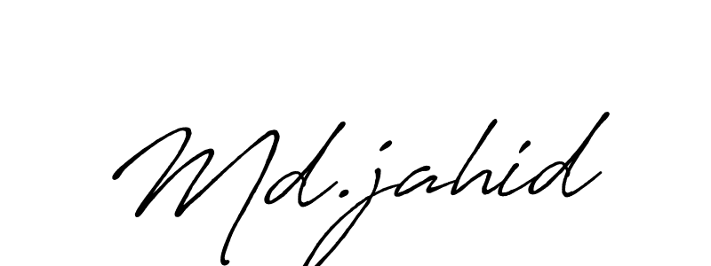 How to make Md.jahid signature? Antro_Vectra_Bolder is a professional autograph style. Create handwritten signature for Md.jahid name. Md.jahid signature style 7 images and pictures png