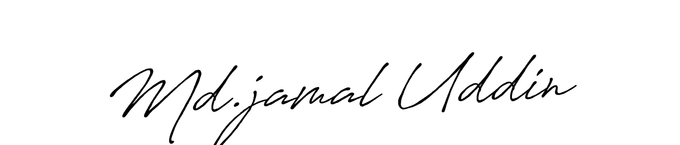 Create a beautiful signature design for name Md.jamal Uddin. With this signature (Antro_Vectra_Bolder) fonts, you can make a handwritten signature for free. Md.jamal Uddin signature style 7 images and pictures png