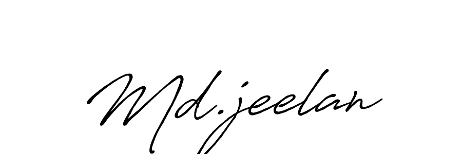 Make a beautiful signature design for name Md.jeelan. With this signature (Antro_Vectra_Bolder) style, you can create a handwritten signature for free. Md.jeelan signature style 7 images and pictures png