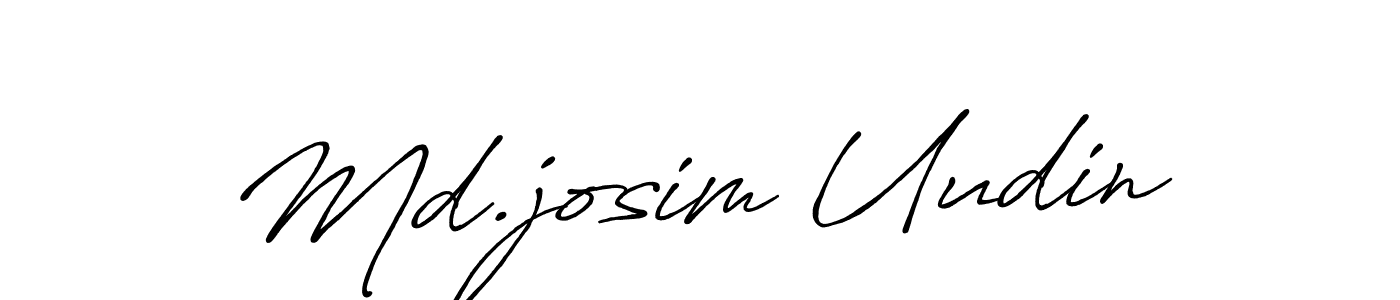 Design your own signature with our free online signature maker. With this signature software, you can create a handwritten (Antro_Vectra_Bolder) signature for name Md.josim Uudin. Md.josim Uudin signature style 7 images and pictures png