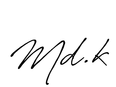 Similarly Antro_Vectra_Bolder is the best handwritten signature design. Signature creator online .You can use it as an online autograph creator for name Md.k. Md.k signature style 7 images and pictures png