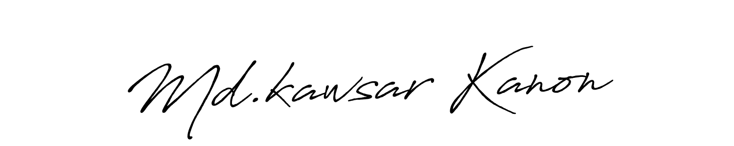 How to make Md.kawsar Kanon signature? Antro_Vectra_Bolder is a professional autograph style. Create handwritten signature for Md.kawsar Kanon name. Md.kawsar Kanon signature style 7 images and pictures png