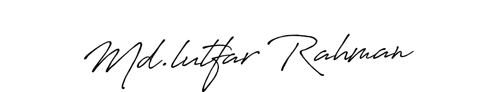 Also we have Md.lutfar Rahman name is the best signature style. Create professional handwritten signature collection using Antro_Vectra_Bolder autograph style. Md.lutfar Rahman signature style 7 images and pictures png