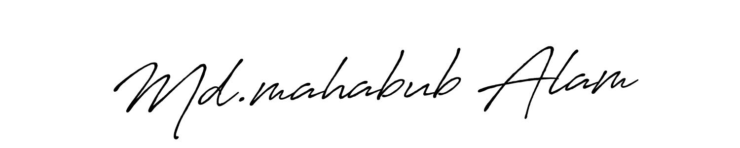 Antro_Vectra_Bolder is a professional signature style that is perfect for those who want to add a touch of class to their signature. It is also a great choice for those who want to make their signature more unique. Get Md.mahabub Alam name to fancy signature for free. Md.mahabub Alam signature style 7 images and pictures png